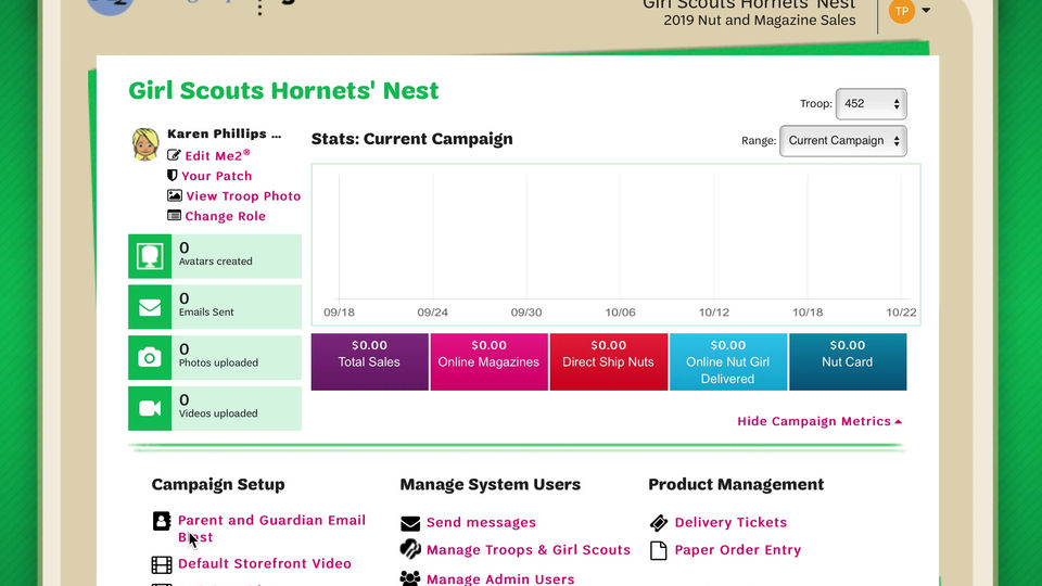 Selecting a product pick up time